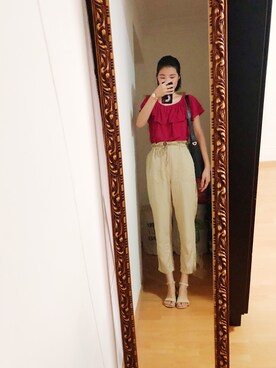 「MOCKBERG（モックバーグ）のアイテム」を使った、CAMIECAMIEさん（レディース・165cm）の秋コーディネート
