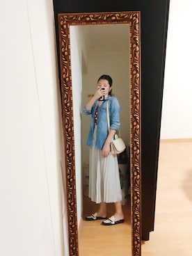 「COACH」｜「アイテム（デニムジャケット）」を使った、CAMIECAMIEさん（レディース・165cm）の秋コーディネート