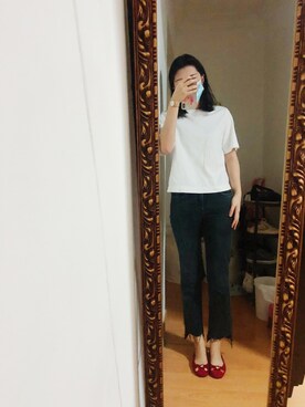 「rag & bone（ラグアンドボーン）のアイテム（パンツ）」を使った、CAMIECAMIEさん（レディース・165cm）の春コーディネート