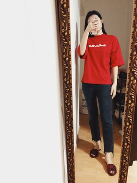 「rag & bone（ラグアンドボーン）のアイテム（パンツ）」を使った、CAMIECAMIEさん（レディース・165cm）の春コーディネート