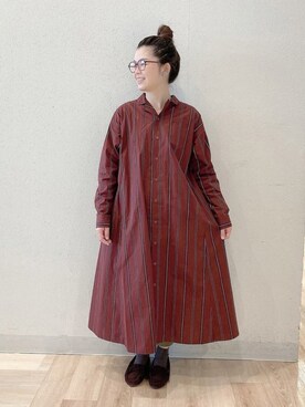 Samansa Mos2 サマンサ モスモスのワンピース ストライプ柄 コーディネート Zozotown