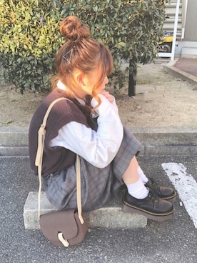 「bodurine（ボドゥリネ）のアイテム」を使った、fuwa.さん（レディース・152cm）の冬コーディネート