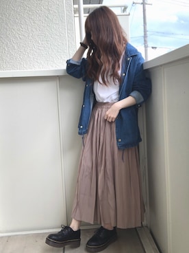 「ダニエルウェリントン」｜「アイテム（ジャケット/アウター）」を使った、fuwa.さん（レディース・152cm）の春コーディネート