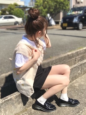 「pairpair」｜「アイテム（レッグウェア）」を使った、fuwa.さん（レディース・152cm）の春コーディネート