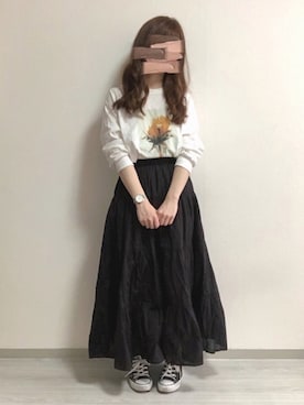 「Daniel Wellington（ダニエルウェリントン）の販売終了クラシックペティット アッシュフィールド32mm（アナログ腕時計）」を使った、fuwa.さん（レディース・152cm）の夏コーディネート