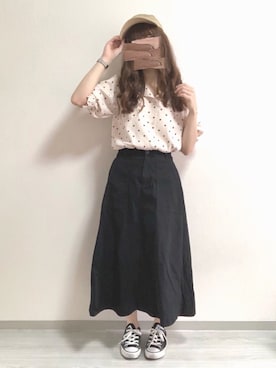 「pairpair」｜「アイテム（帽子）」を使った、fuwa.さん（レディース・152cm）の夏コーディネート