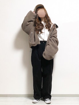 「Ifuru（イフル）のアイテム（ブルゾン）」を使った、fuwa.さん（レディース・152cm）の秋コーディネート