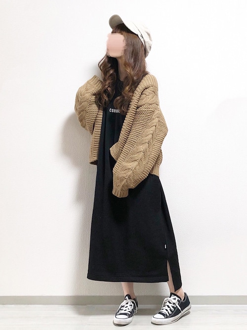 Fuwa Converseのワンピースを使ったコーディネート Wear