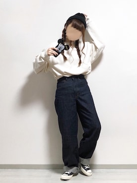 「ディズニー」｜「アイテム（PC・スマホグッズ/家電）」を使った、fuwa.さん（レディース・152cm）の秋コーディネート