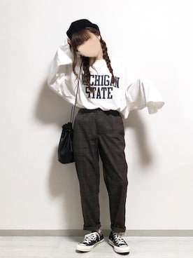 「birthdayroom」｜「アイテム（その他）」を使った、fuwa.さん（レディース・152cm）の秋コーディネート