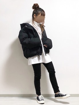 「ct70」｜「アイテム（ダウンジャケット/コート）」を使った、fuwa.さん（レディース・152cm）の秋コーディネート