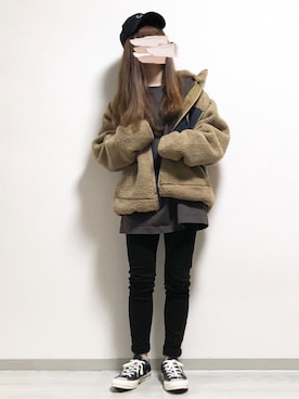 「STARTING OVER」｜「アイテム（ブルゾン）」を使った、fuwa.さん（レディース・152cm）の秋コーディネート