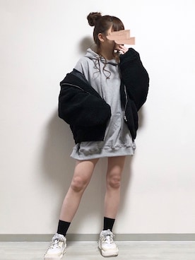 「reca（レカ）のアイテム（その他アウター）」を使った、fuwa.さん（レディース・152cm）の秋コーディネート
