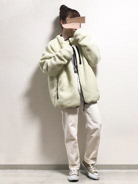 「STARTING OVER」｜「アイテム（ブルゾン）」を使った、fuwa.さん（レディース・152cm）の冬コーディネート