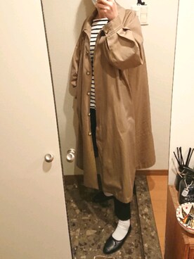 「manonfripes（マノンフリップ）のアイテム」を使った、リーダーさん（レディース・165cm）の春コーディネート