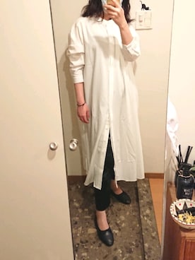 「アイテム（スラックス）」を使った、リーダーさん（レディース・165cm・30代）の夏コーディネート
