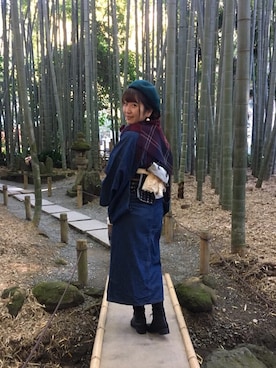 「アイテム（浴衣）」を使った、spicaさん（レディース・156cm・20代）の冬コーディネート