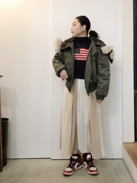 「N2B」｜「アイテム（その他）」を使った、CA★RIさん（レディース・163cm）の冬コーディネート