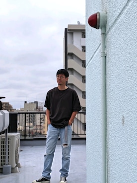 「Re Done（リダン）のアイテム」を使った、omiさん（メンズ・172cm）の夏コーディネート