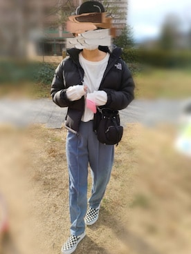 「ヌプシ」｜「アイテム（スリッポン）」を使った、H!ROWさん（レディース・160cm）の冬コーディネート