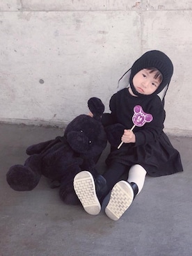 「halloween」｜「アイテム（ブーツ）」を使った、mimoさん（キッズ・90cm）の秋コーディネート