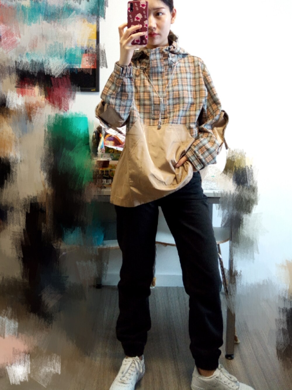 「ootd、daily look、休日スタイル、今日のコーデ、盐系风格、街头搭配」｜「MYP onlineのアイテム（パーカー、イエロー系）」を使った、Jeldaaaさん（レディース・162cm）の夏コーディネートの1枚目の写真