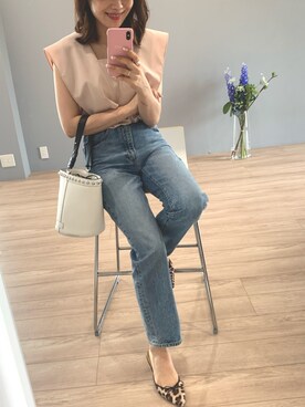 「Daniella&GEMMA（ダニエラアンドジェマ）のアイテム」を使った、いつたけさん（レディース・155cm）の夏コーディネート