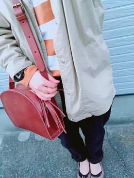 「a.g.plus（エージープラス）のアイテム（パンツ）」を使った、みさん（レディース・153cm）の冬コーディネート