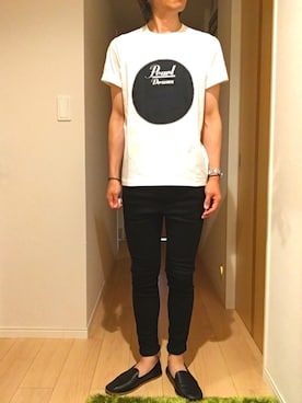 「ブレスレット」｜「アイテム（スリッポン）」を使った、hirotakaさん（メンズ・173cm）の夏コーディネート