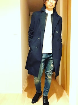 「ONE DAY KMC （ワンデイケーエムシー）のアイテム（シューズ）」を使った、hirotakaさん（メンズ・173cm）の冬コーディネート