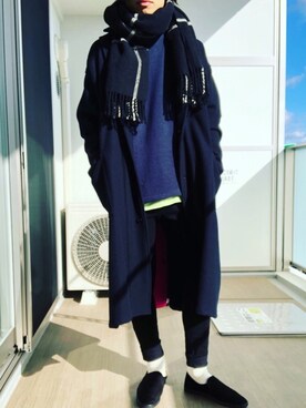 「アイテム（その他アンダーウェア/インナー、イエロー系）」を使った、hirotakaさん（メンズ・173cm）の冬コーディネート