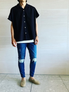 「SABLE CLUTCH（セーブルクラッチ）のアイテム」を使った、hirotakaさん（メンズ・173cm）の夏コーディネート
