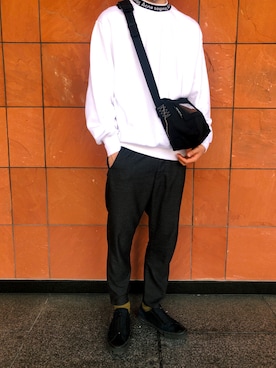 「lot holon（ロットホロン）のアイテム（パンツ）」を使った、ches9さん（メンズ・182cm）の秋コーディネート