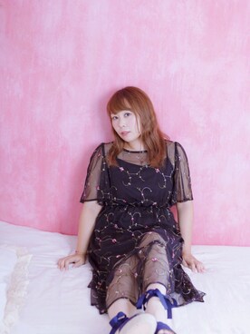「撮影」｜「アイテム（ワンピース/ドレス）」を使った、NaOさん（レディース・158cm）の夏コーディネート