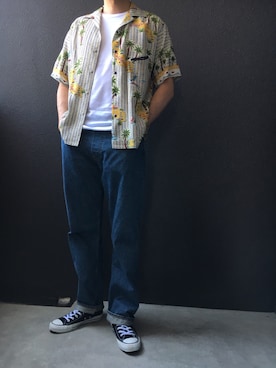 「TOGA PULLA（トーガ　プルラ）のアイテム（トップス）」を使った、fukudasさん（メンズ・178cm）の夏コーディネート