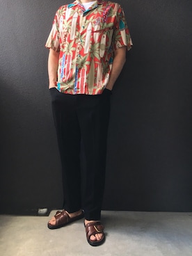 「TOGA PULLA（トーガ　プルラ）のアイテム（トップス）」を使った、fukudasさん（メンズ・178cm）の夏コーディネート