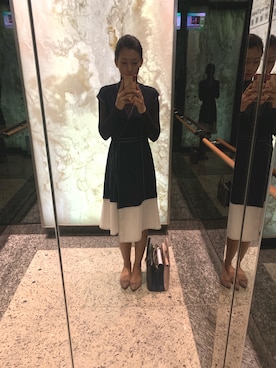 「GEOX（ジェオックス）のアイテム」を使った、Sharon Zhangさん（レディース・168cm）の夏コーディネート