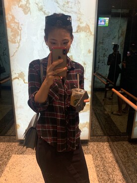 「CHANEL（シャネル）のアイテム（サングラス、ブラック系）」を使った、Sharon Zhangさん（レディース）の夏コーディネート