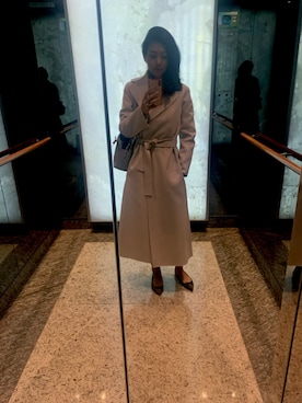 「Max Mara（マックスマーラ）のアイテム（トップス）」を使った、Sharon Zhangさん（レディース・168cm）の冬コーディネート