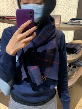 「CANALI（カナーリ）のアイテム」を使った、Sharon Zhangさん（レディース・168cm）の冬コーディネート