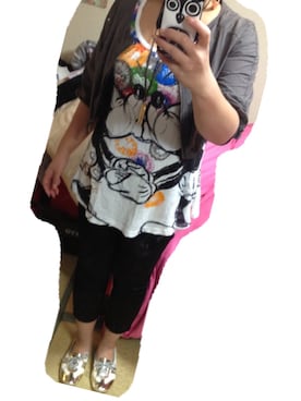 「Desigual（デシグアル）のアイテム（Tシャツ/カットソー）」を使った、nAnA777さん（レディース・157cm）の秋コーディネート