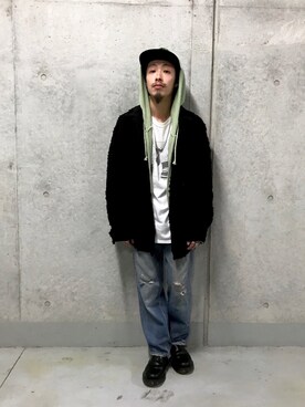 「Azuma.（アズマ）のアイテム（ジャケット/アウター）」を使った、福島大さん（メンズ・156cm）の春コーディネート