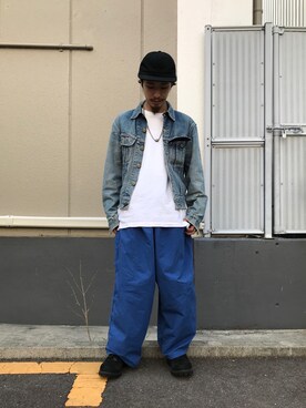 「平成最後のWEARISTAセンバツ」｜「アイテム（デニムジャケット）」を使った、福島大さん（メンズ・156cm）の春コーディネート