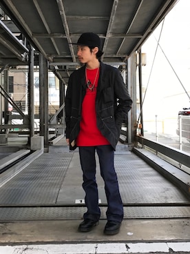 福島大さん（メンズ・156cm）の春コーディネート