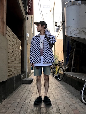 福島大さん（メンズ・156cm）の春コーディネート