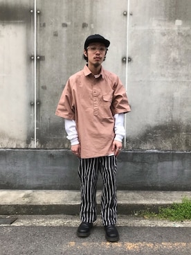 福島大さん(メンズ・156cm)の春コーディネート