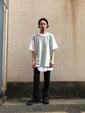 「Various Timeless Arts（ヴァリアスタイムレスアーツ）のアイテム」を使った、福島大さん（メンズ・156cm）の夏コーディネート