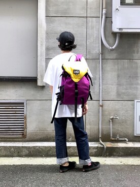 「bach（バッハ）のアイテム」を使った、福島大さん（メンズ・155cm）の夏コーディネート