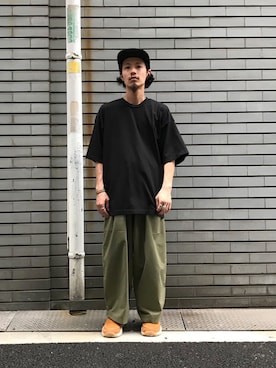 「GRAVIS（グラヴィス）のアイテム」を使った、福島大さん（メンズ・155cm）の夏コーディネート