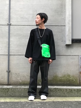 「ネオンカラー」｜福島大さん（メンズ・156cm）の夏コーディネート